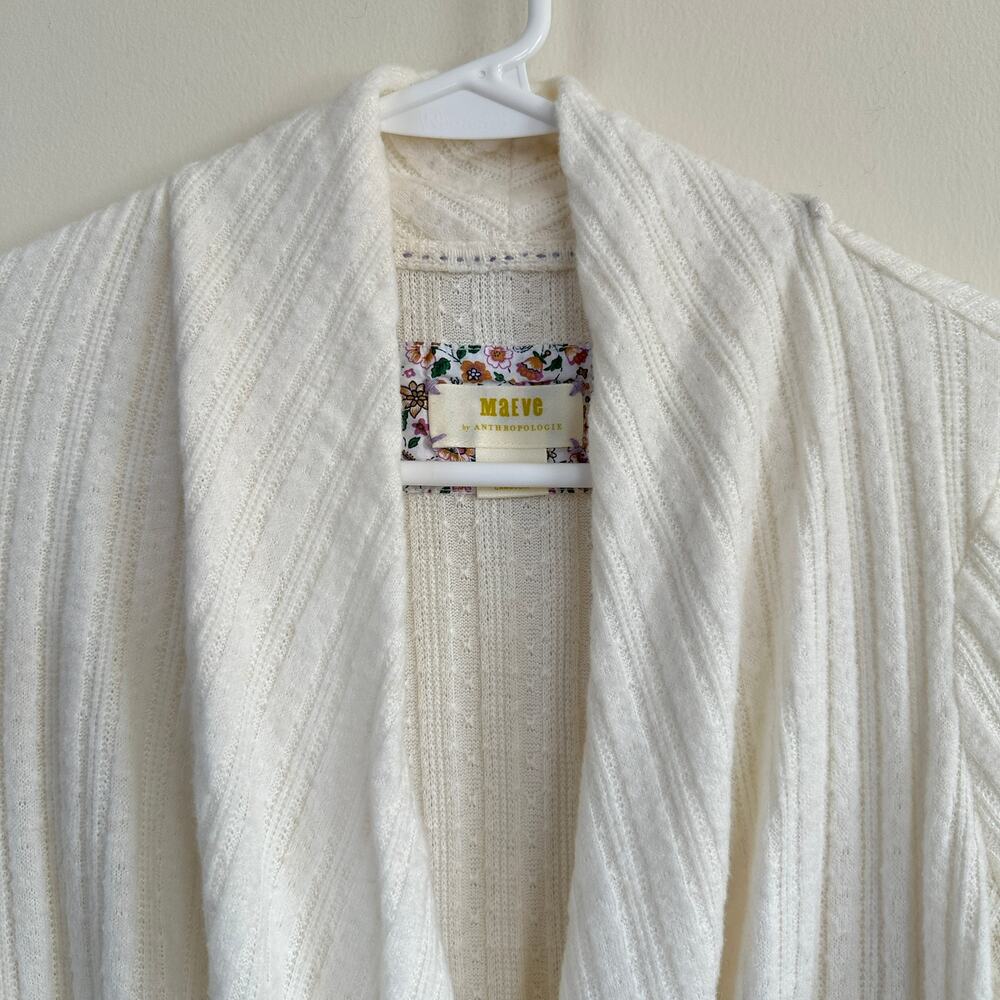 Anthropologie Maeve Rafaela Faux Wrap Deep V-Neck Long Sleeve X-SMALL - Picture 3 of 13